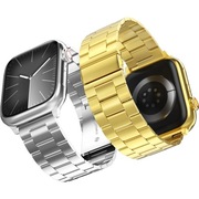 Zestaw 2 pasków ze stali nierdzewnej do Apple Watch Srebrny + Zloty