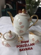 Porcelanowy zestaw Royal dzbanek cukiernica mlecznik 