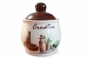 Pojemnik ceramiczny z pokrywką Croatia oliwki cukiernica 10 cm Tureta (109)