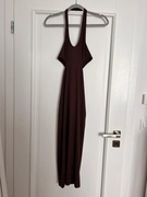 Sukienka midi H&M idaelny rozmiar S kolor kawy