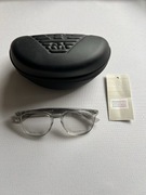 Nowe uniseks oprawki okulary zerówki Emporio Armani EA 9869 RDN 140 z etui