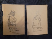 Zestaw starych szkiców 