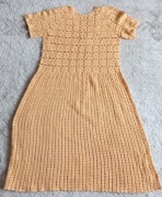 szydełkowa, bawełniana sukienka