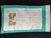 Makatka ściereczka PRL len misie