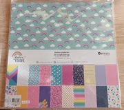 Zestaw papierów do scrapbookingu 30x30 - jednorożec i inne wzory 