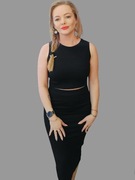 Komplet damski spódnica plus bluzka