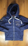 Bluza Superdry r. M granatowa z kapturem bawełniana damska 