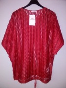 Orsay Ażurowa bluzka bordowa - wdzianko rozm. 36