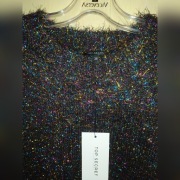 TOP SECRET DAMSKI SWETER czarny metalizowana nić