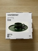 Ikea Gustaw Westman filiżanka ze spodkiem 7cl zielony