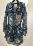 D SHE D-she koszula tunika kamienie cyrkonie moro