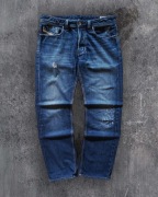 Diesel Jeansy Slim Destroyed W33/L32 Dziury Średni Wash Distressed