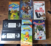 Bajki VHS Muminki, Dr. Dolitle, Calineczka i inne zestaw 8 kaset      (147)