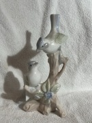 Stara Figurka Porcelanowa – Para Ptaków na Pniu – Vintage Styl Lladro