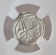 Denar Władysław Wygnaniec - Książe i biskup leżące S - grading NGC MS62