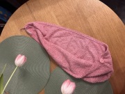 Różowy turban do włosów