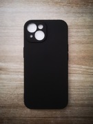 Etui do iPhone 15 silikonowe z mikrofibrą soft touch z osłoną