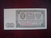 POLSKA Banknot 2 zł 1948 r. seria BW