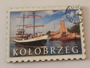 Magnes na lodówkę drewniany Kołobrzeg Morze Bałtyckie Ustka Mielno (1K)