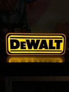 Logo DeWalt lampka LED USB z włącznikiem, 25x10 cm, wydruk 3D