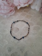 Bransoletka handmade z naturalnych kamieni hematyt 