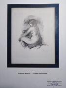 Auguste Renoir Femme nue assise -oryginalna Litografia.