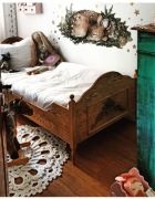 Dywan ze sznurka bawełna 135cm beż ecru efekt 3D