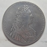 Stara Moneta Rosja Rubel Car Piotr II Romanow 1728 r.
