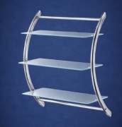 Półka ścienna VERMONT, łazienkowa - 3 poziomy, WENKO