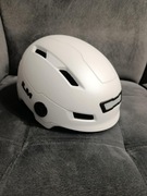 Kask ładowany na USB z przednim i tylnym światłem L/XL 58-61cm biały