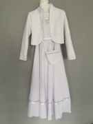 Sukienka komunijna, bolerko i wianuszek rozm 152