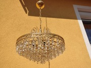 mosiężny żyrandol kaskadowy 