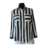 H&M Koszula Damska 100% Wiskoza 34 XS Paski Biuro BDB