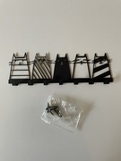 Czarny metalowy wieszak na klucze nowy bardzo lekki cienki 25x8 cm