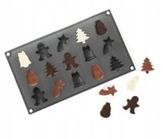 Świąteczna silikonowa foremka do pralinek – 15 kształtów