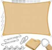 Żagiel przeciwsłoneczny Kesser HDPE 2 x 3 m piaskowy markiza