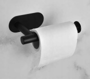 Czarny uchwyt wieszak na papier toaletowy 16 cm