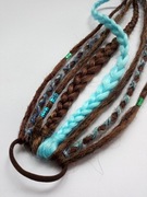 Dredy w gumce doczepy dredloki peruka warkoczyki zagęszczanie włosów treska