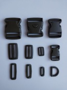 Klamry kaletnicze 25mm, 40mm, 50mm oliv + coyote komplet