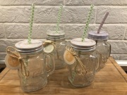 Słoik/kubek ze słomką do lemoniady