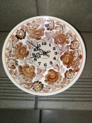 Mera-Poltik zegar ścienny -talerz z okresu PRL.