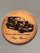 Zabytkowe auta. Miedź 32 mm. Gyges