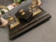 Elegancki komplet na biurko/garnitur kałamarz