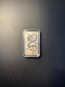 Srebrna sztabko moneta smok Rectangular dragon 1oz Ag 2019r.