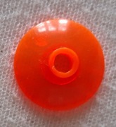 LEGO 4740 Dysk okrągły koło radar 2x2 przeźroczysty neon pomarańczowy 