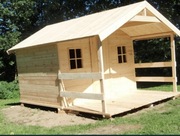 Domek drewniany z tarasem 4m x 3m  Wyprzedaż altanka
