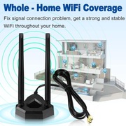 Dwuzakresowa antena WiFi 2,4 GHz 5 GHz RP-SMA - kabel 2 m