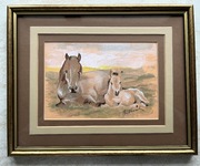 Obraz akwarela "Konie" Krzysztof Pasternak