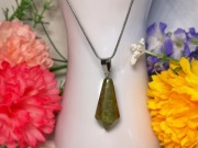 Naszyjnik z naturalnym jaspisem zielonym