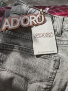 Oryginalne jeansy AD'ORO Mom Fit r.S szare